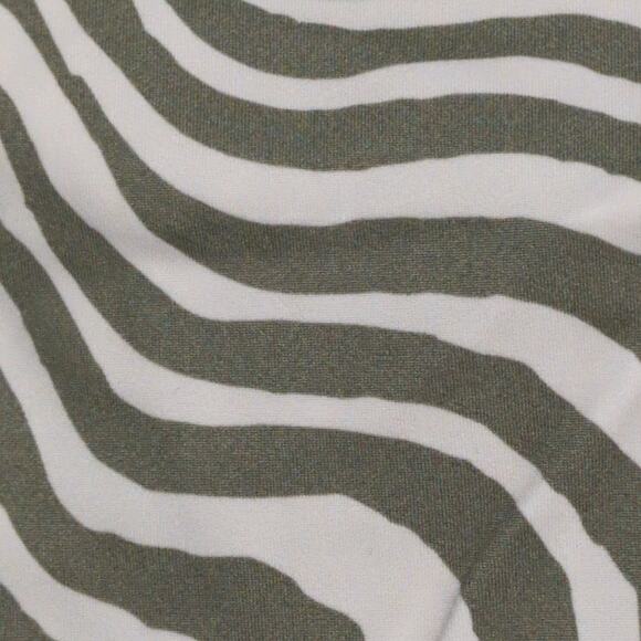 Andie The Hipster Bottom Bias Stripe Olive Animal Print Zebra Size M New - Picture 3 of 12